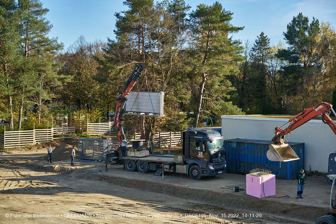 15.11.2022 - Baustelle an der Quiddestraße Haus für Kinder in Neuperlach